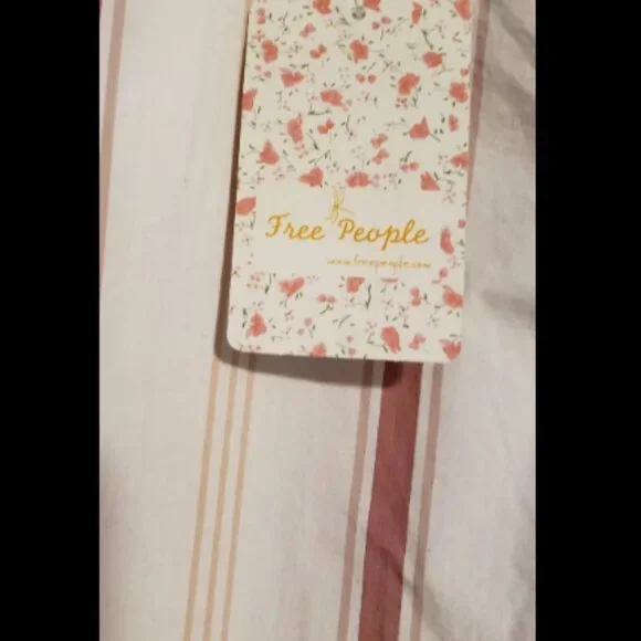 Free People Sz 0 Asymmetric Stripe Midi Skirt NWT OB752748 - Picture 7 of 8